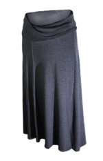 gray melange obi-waist maternity skirt