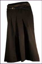 Full length cotton pregnancy skirt-chocolate brown