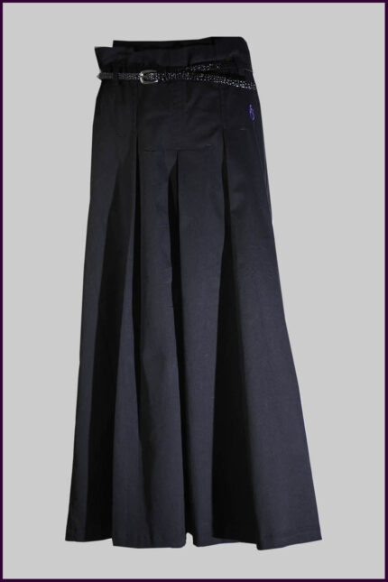 Full length cotton pregnancy skirt- black