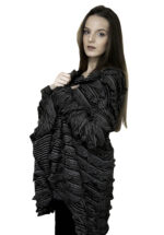 gray/black wrap jacket