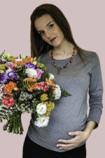 Heather Gray basic pregnancy tee