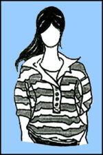 modesty big button nursing blouse