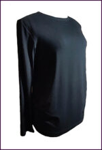 High neckline maternity tee in color black