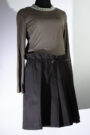 mid length Milano fashion pregnancy skirt in color brown