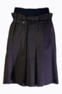 Belted shorter maternity skirt