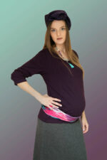 Pregnancy Basic Jewel Neck Tee - Image 2