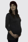 For pregnancy- clothing in long tunic style top in color Grey Heather