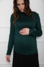 Mamala Maternity fashion pregnancy blouse in color hunter green